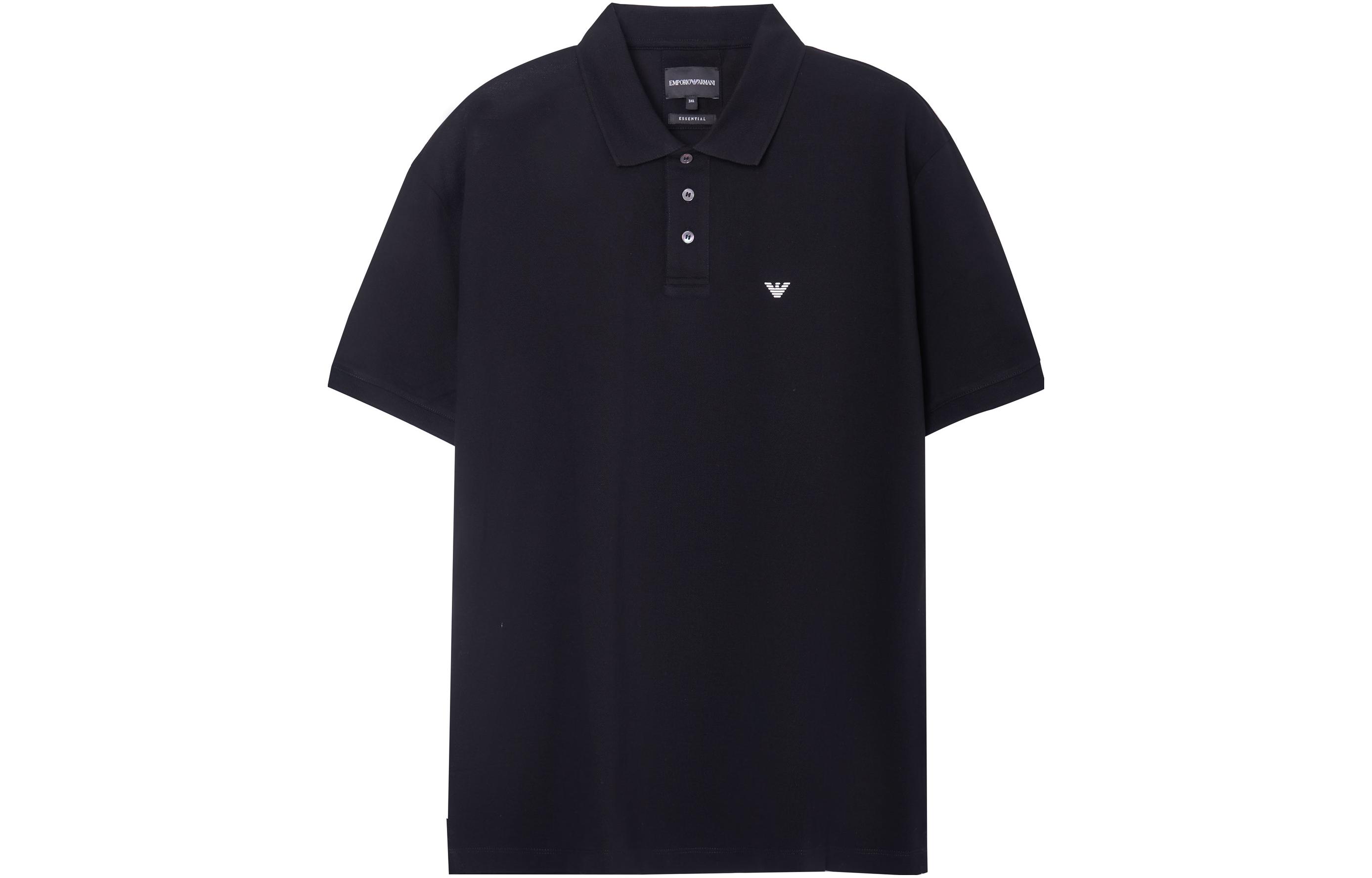 

Микро Игл Мерсеризованная Пике Поло Футболка EMPORIO ARMANI, Черный