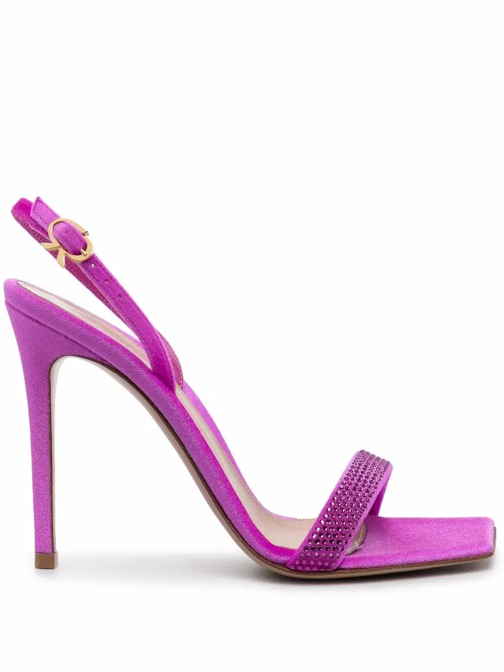 Босоножки со стразами Gianvito Rossi, розовый