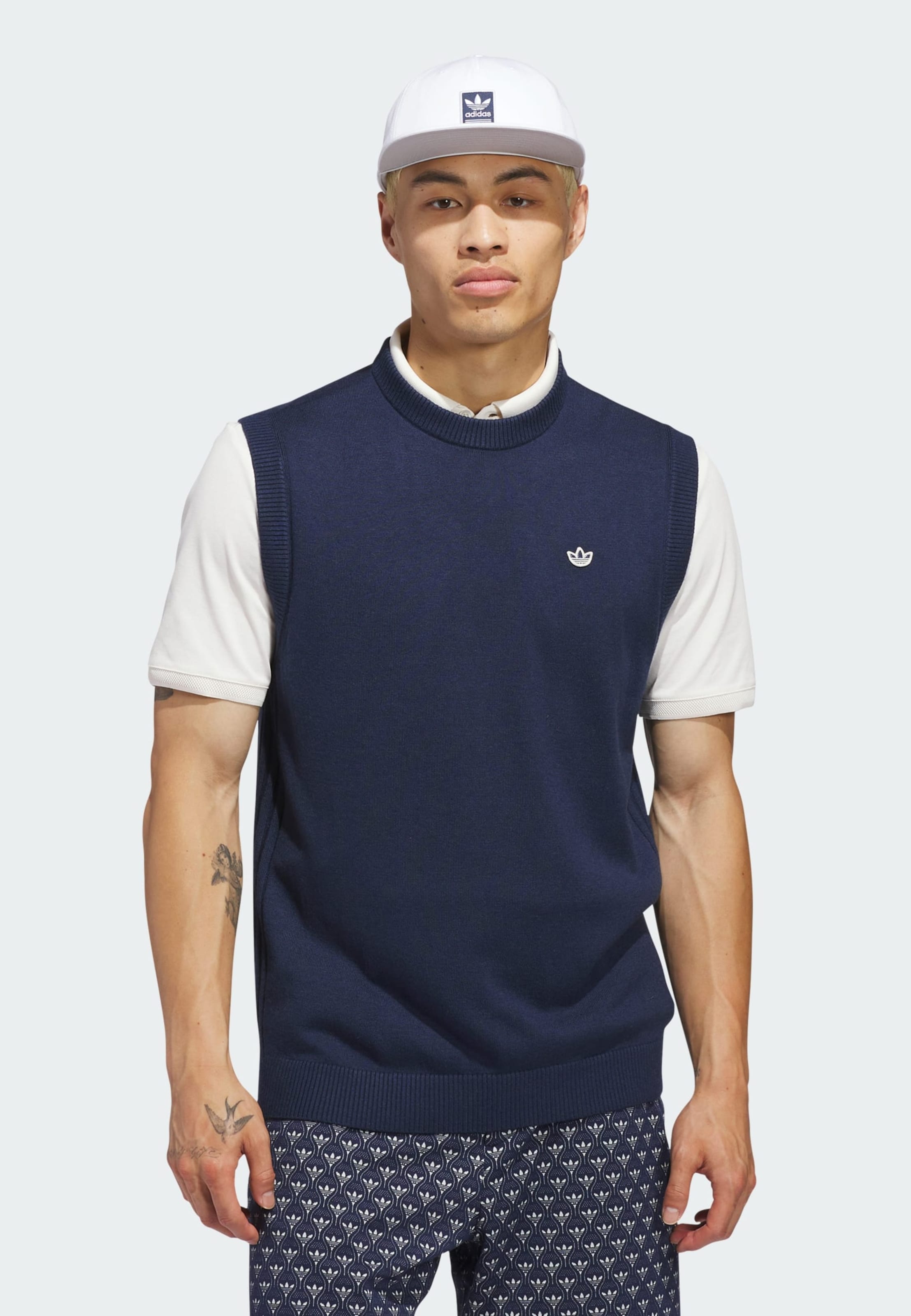 Adidas Originals Свитер-жилет в цвете Navy — фото 2
