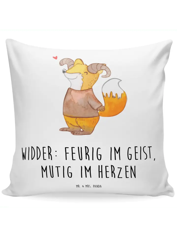 

Подушка Mr & Mrs Panda 40x40 Widder Astologie, белый