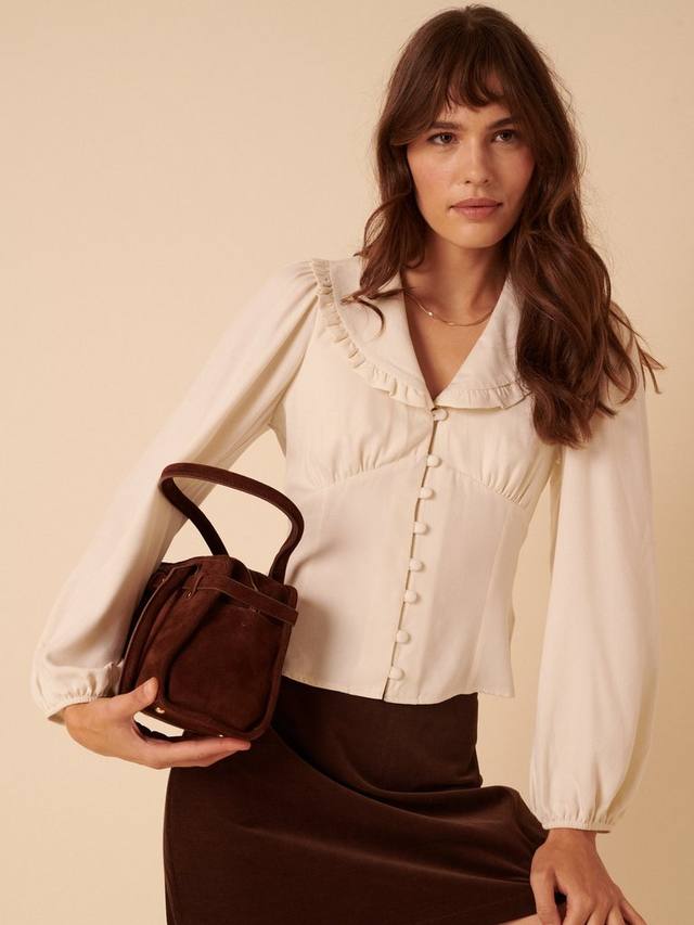 

Блузка Emmeline с воротником-жабо Nobody's Child, Ivory