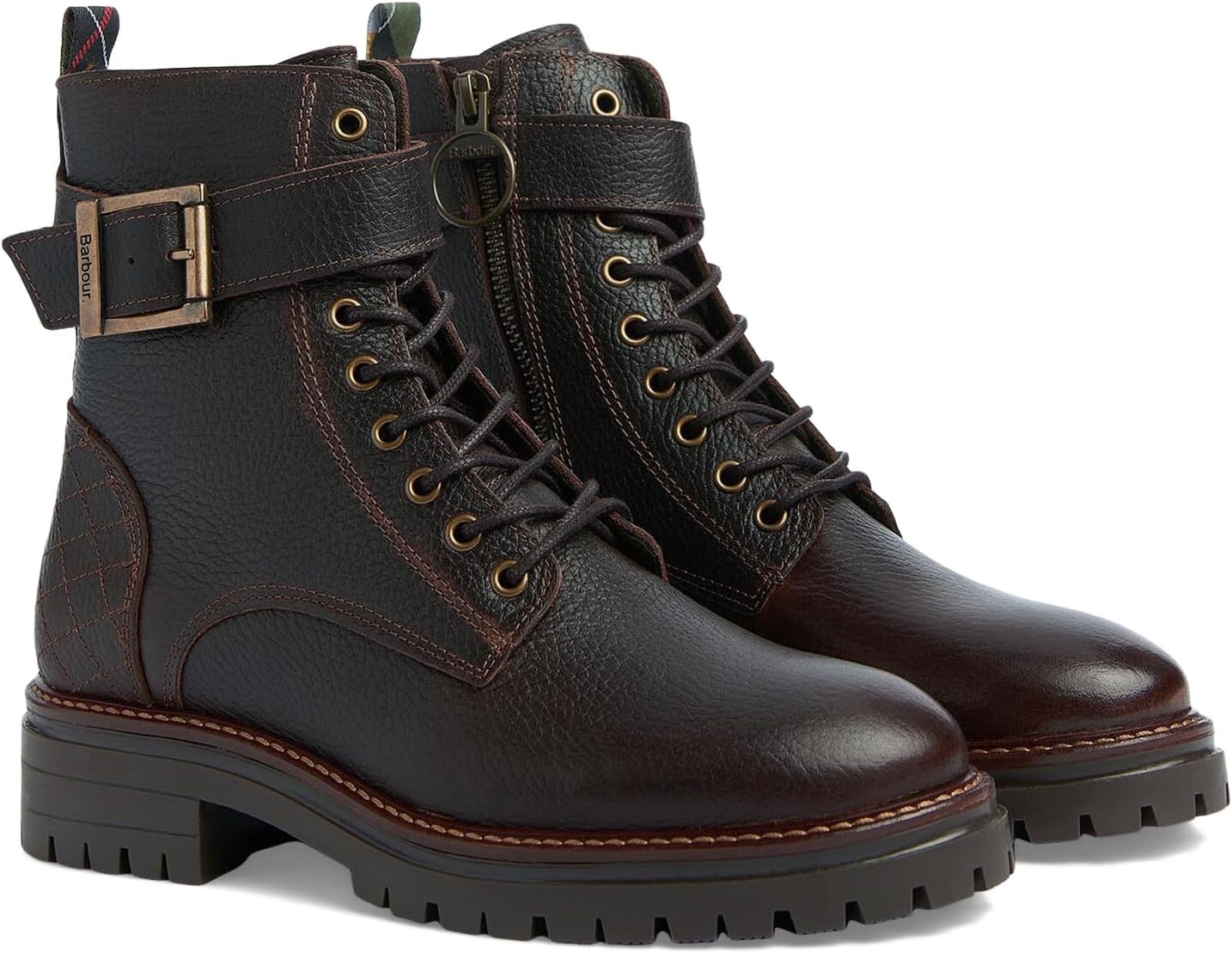 Женские ботинки Barbour Heidi кожаные на шнуровке, коричневый
