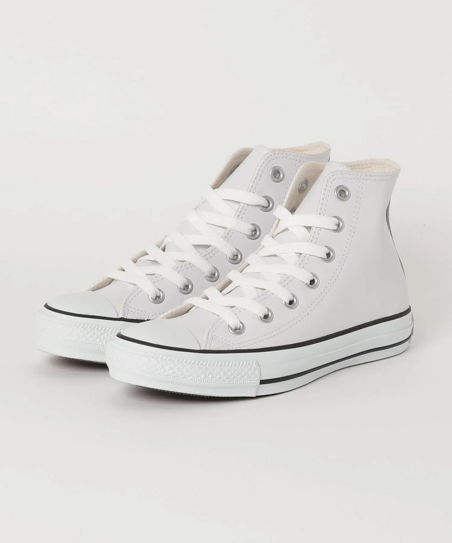 Унисекс кожаные высокие кеды CONVERSE LEA ALLSTAR HI белые — фото 2