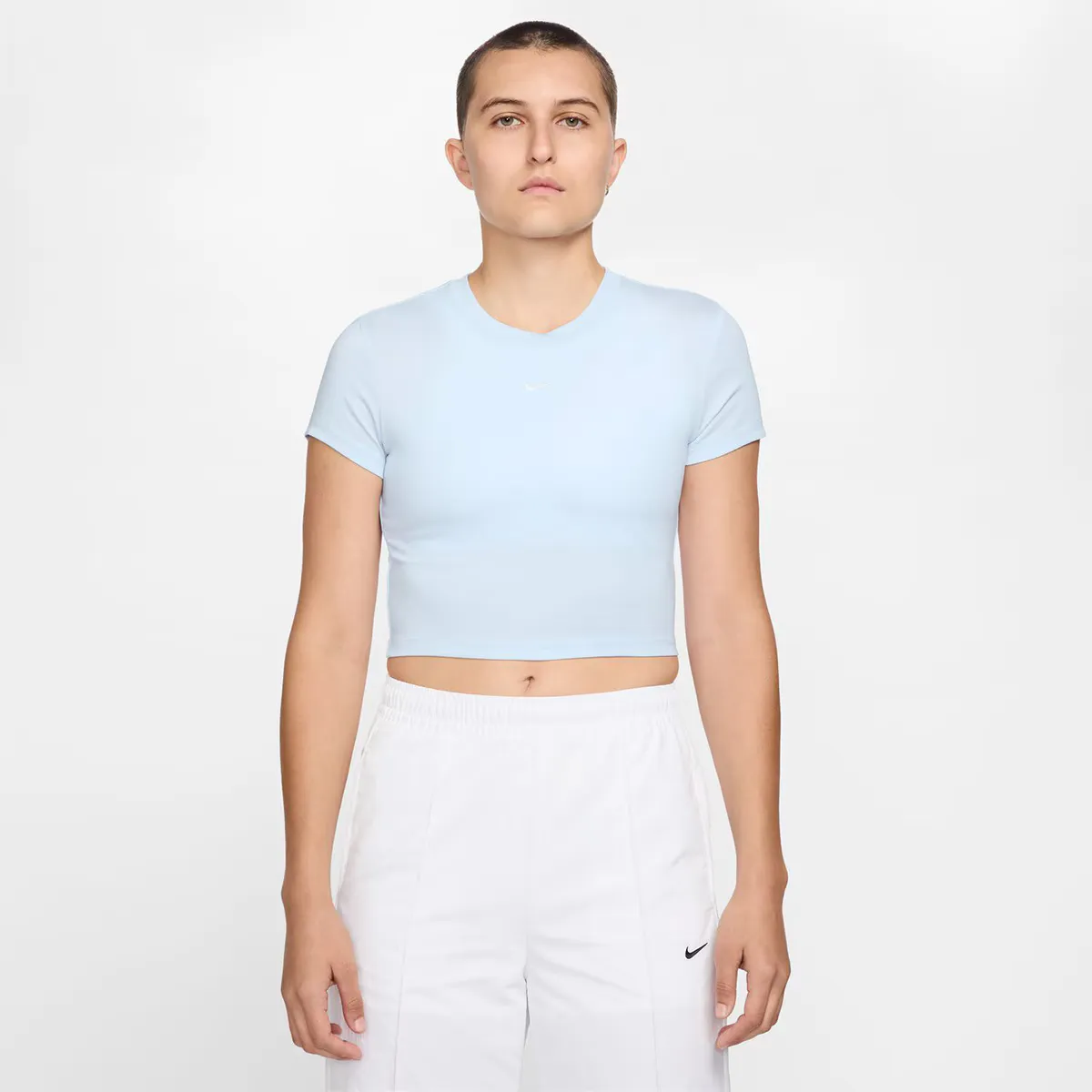 

Женская укороченная футболка Nike Chill Knit, синий