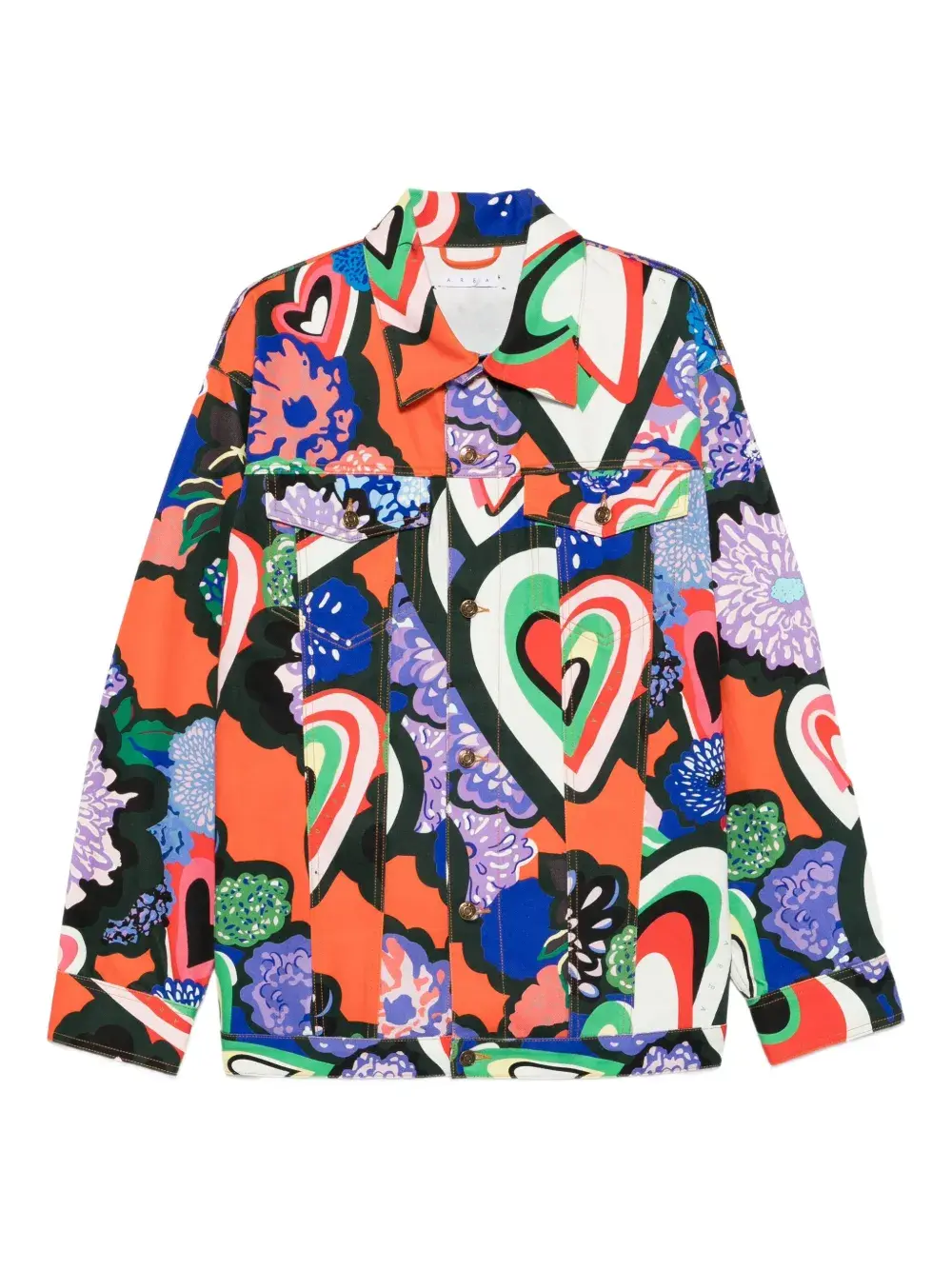 

Джинсовая куртка с графичным принтом AREA, оранжевый