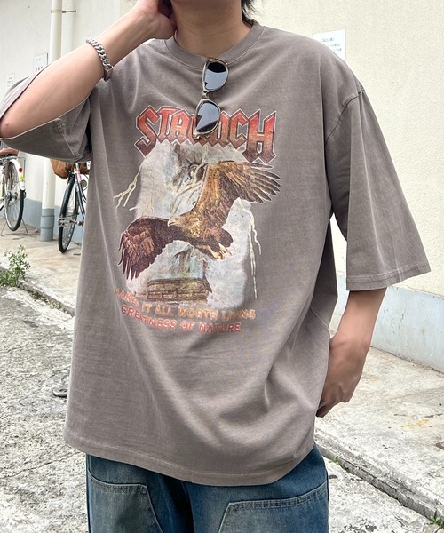 

Confirm Футболка унисекс в стиле ретро с винтажным принтом, пигментная обработка, американский casual, бежевый