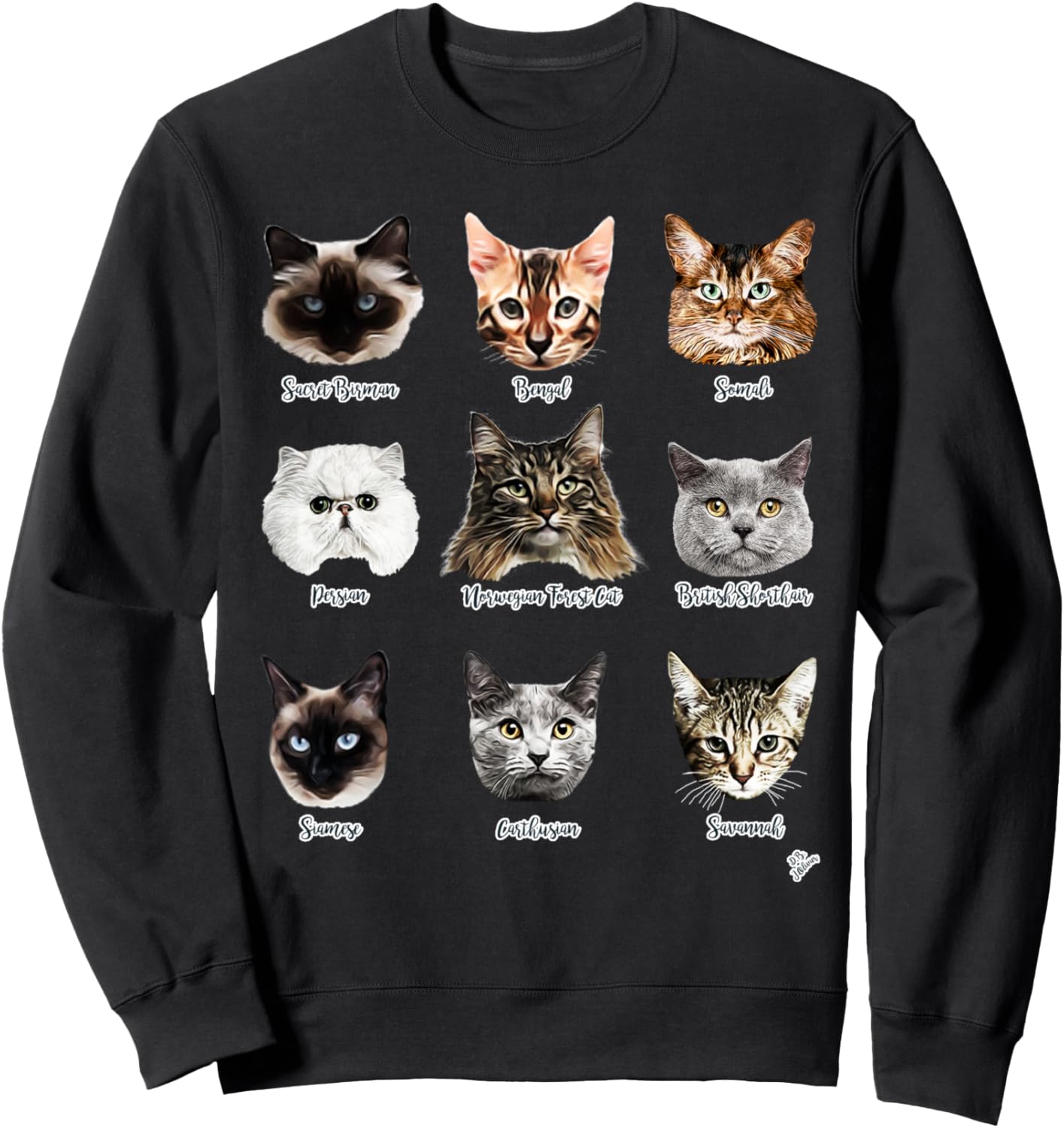 

Забавная толстовка с изображением кошки в костюме кошки Funny Cat Outfits By Jean Olivier, черный