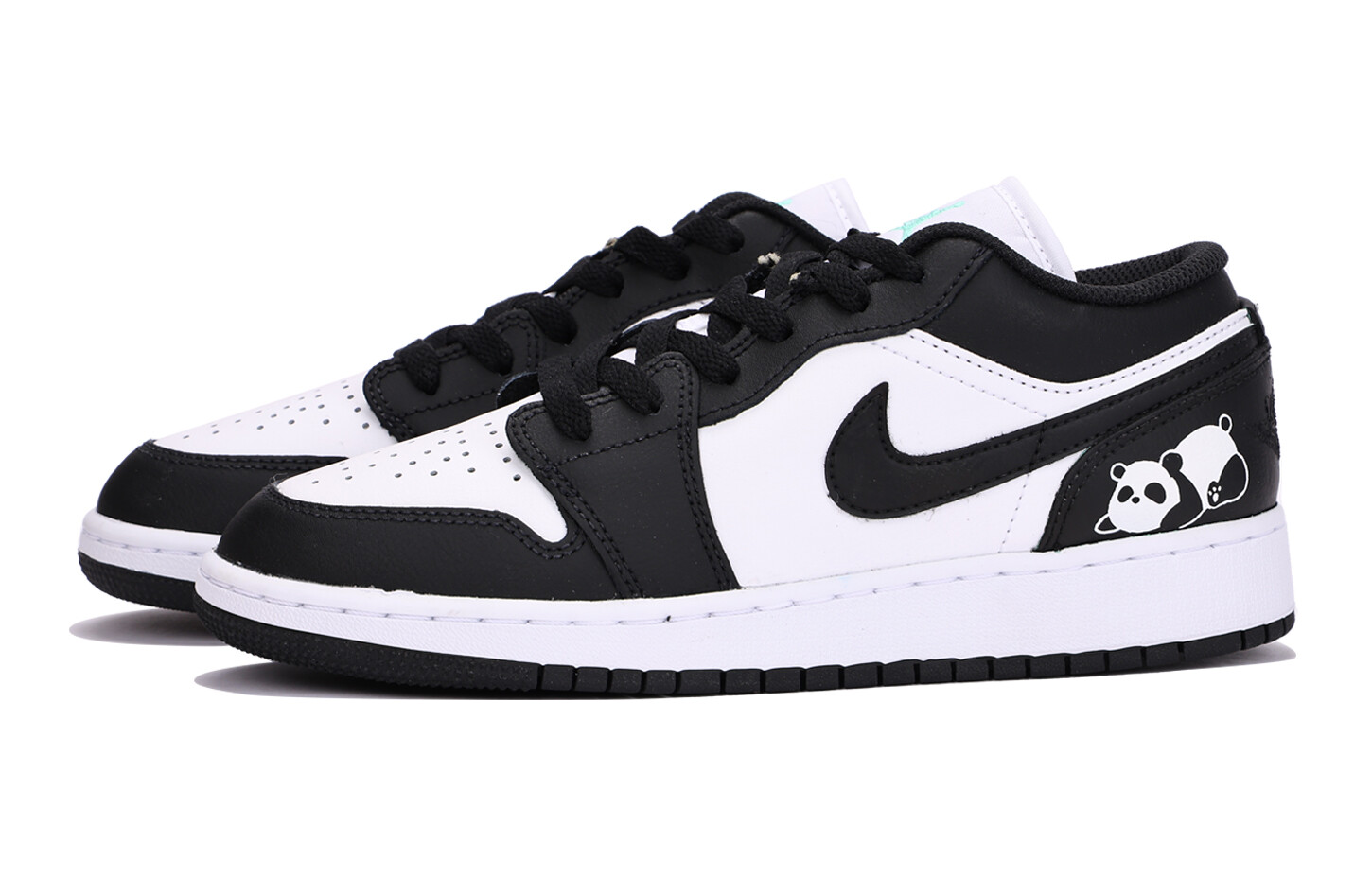 Кроссовки Air JORDAN 1 Vintage Basketball Shoes Men Low-Top Black White — фото 3