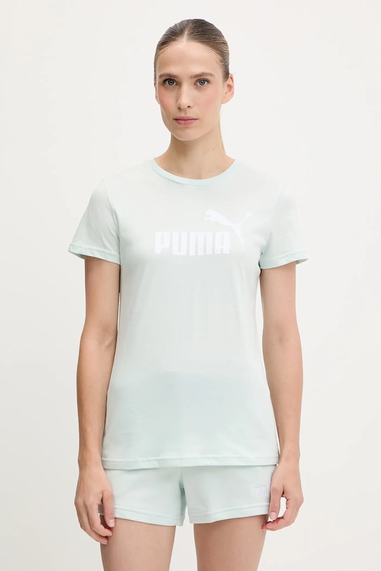 

Хлопковая футболка Puma, бирюзовый