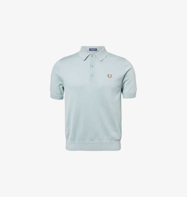 

Фирменная вышитая трикотажная хлопковая рубашка-поло Fred Perry, серебряный