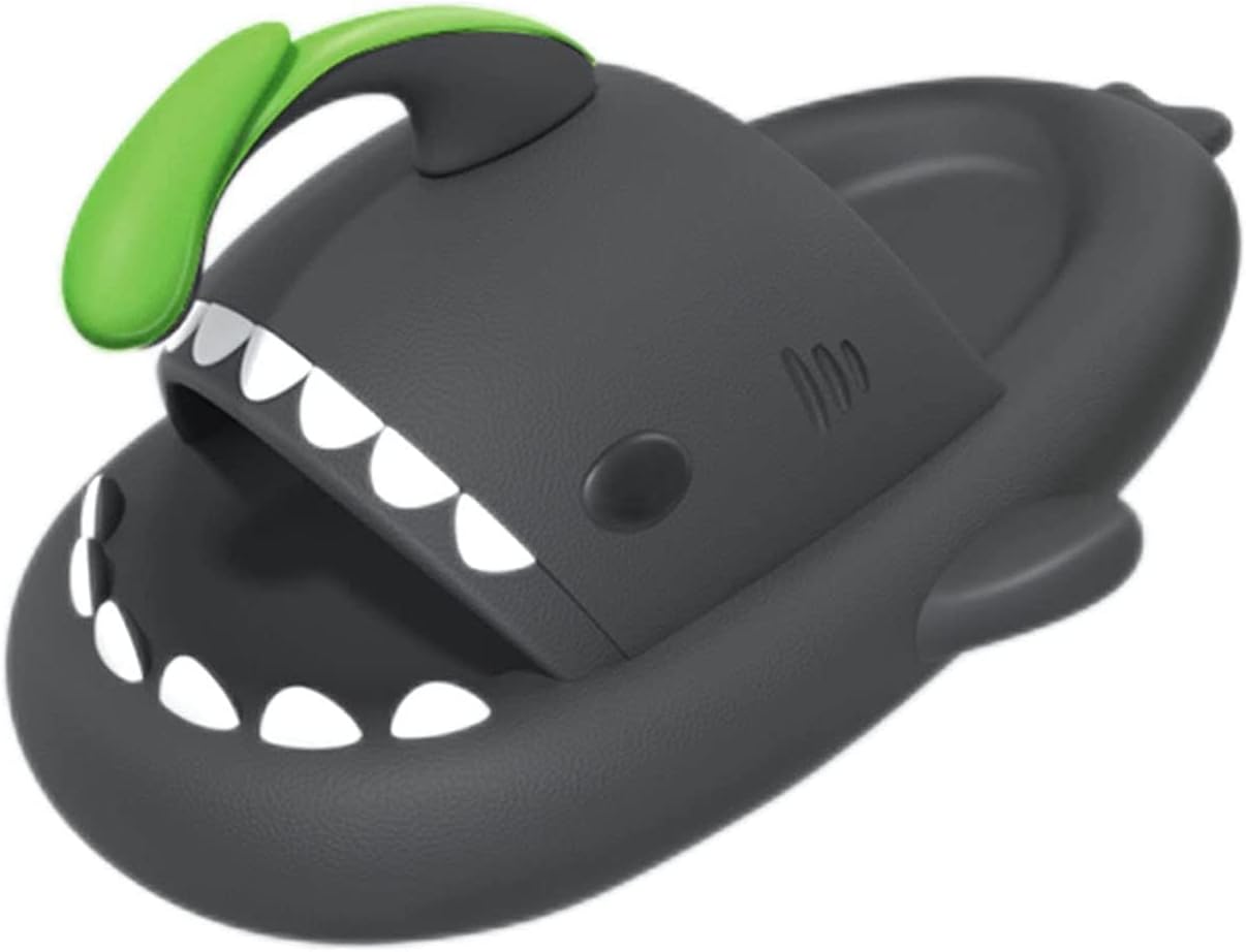 

Шлепанцы Zureto Unisex с изображением акулы, взрослые шлепанцы с акулой, шлепанцы Cloudy с акулой для мужчин и женщин, Angler Fish Slides