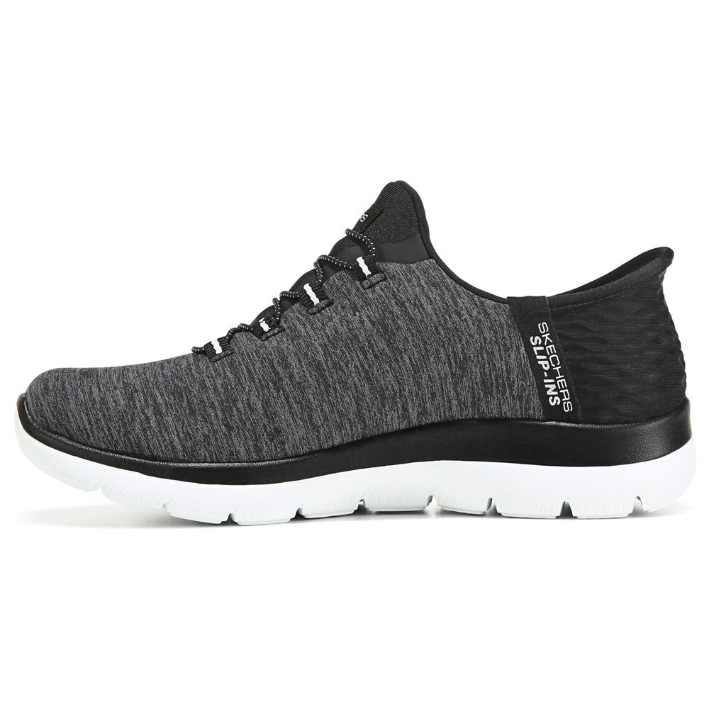 Женские слипоны Summit среднего/широкого размера Skechers, черный — фото 3