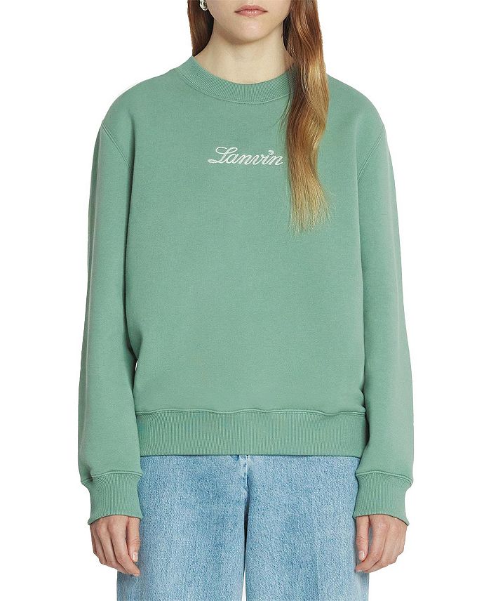 

Вышитый свитшот Lanvin, зеленый