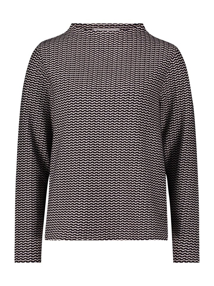 

Футболка свободного кроя с волнистым рисунком в натурально-черном цвете BETTY & CO