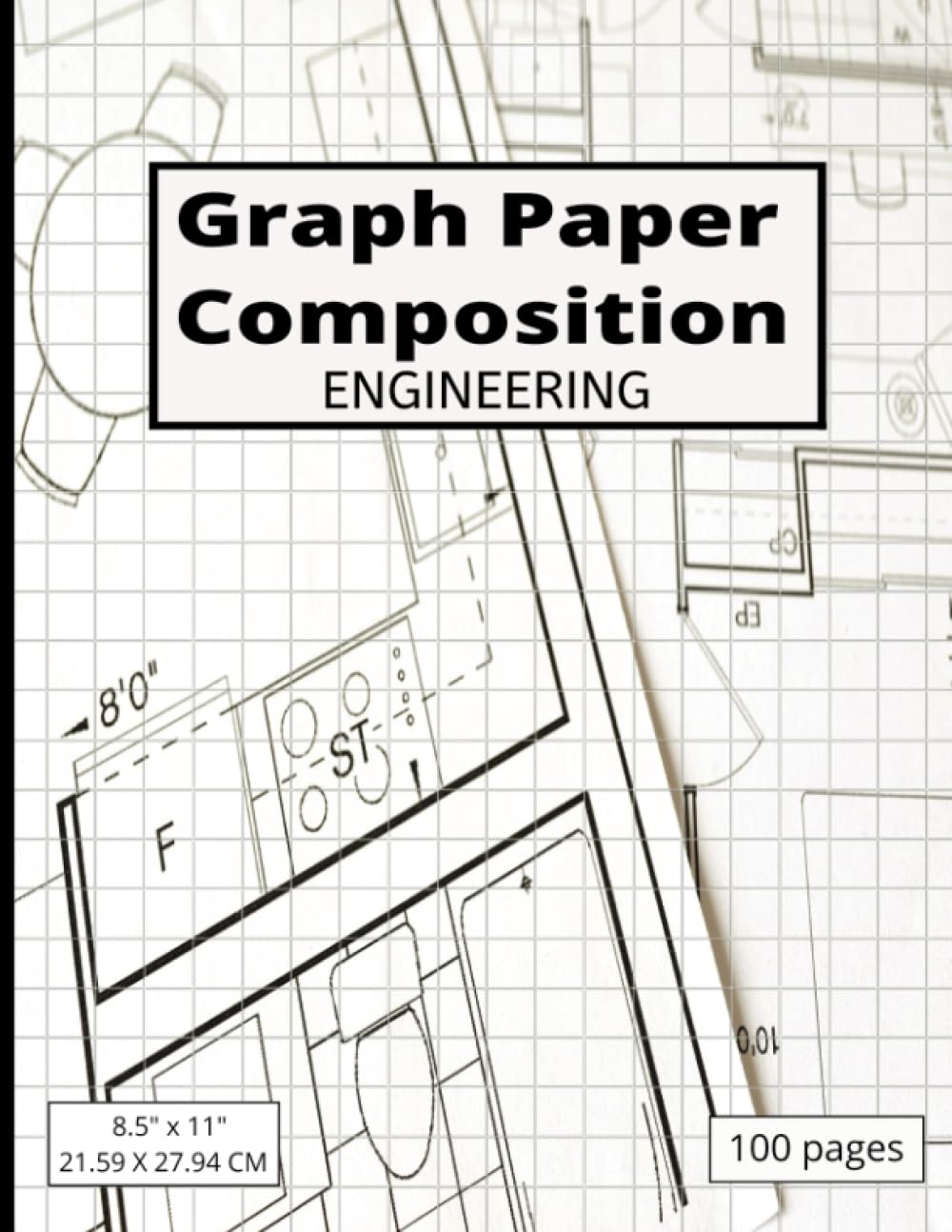 

Graph Paper Composition Notebook: Grid Paper Notebook, Quad Ruled (Spanish Edition)