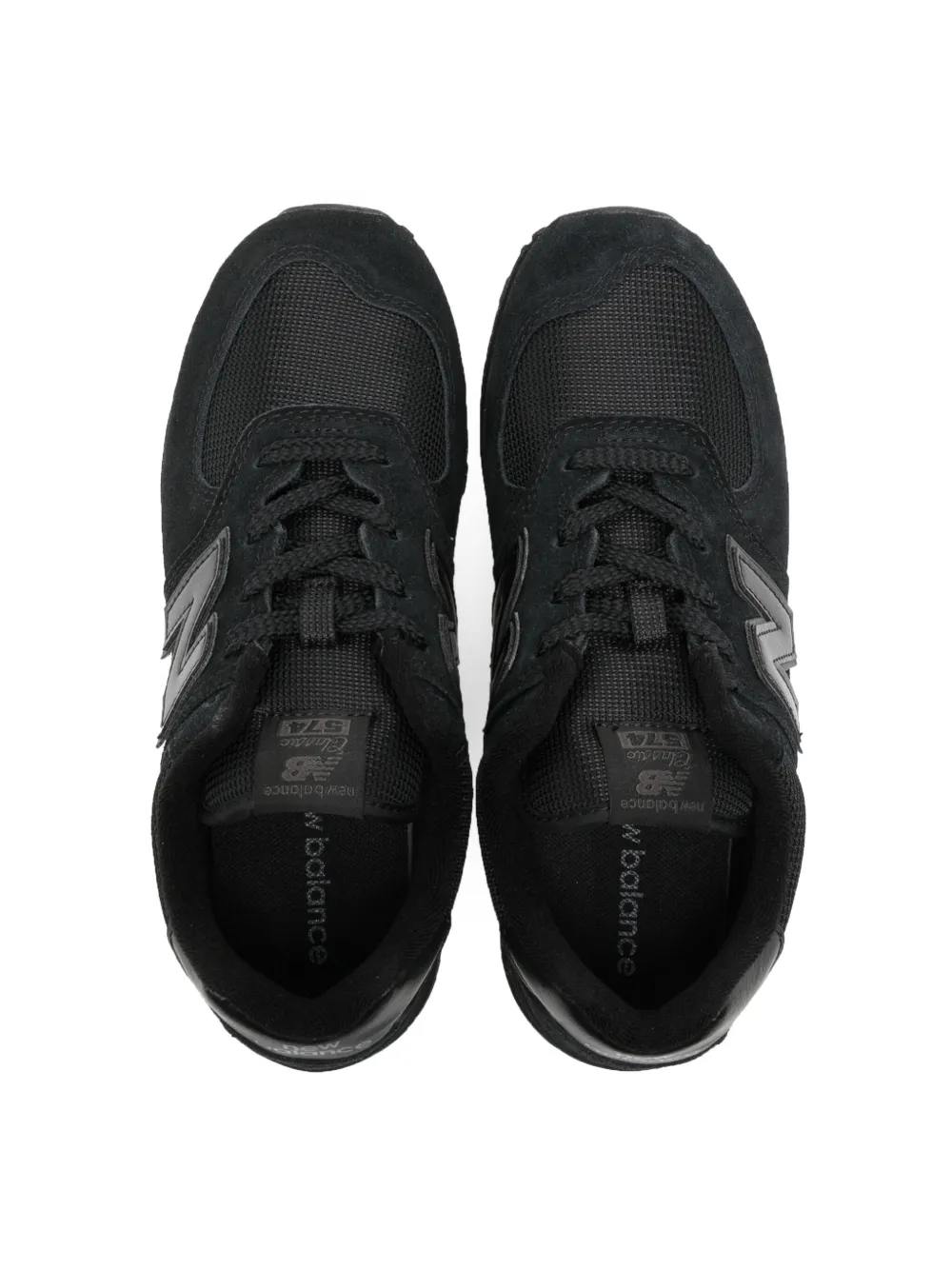 Кроссовки 574 GS "Тройной чёрный" New Balance Kids, черный — фото 3