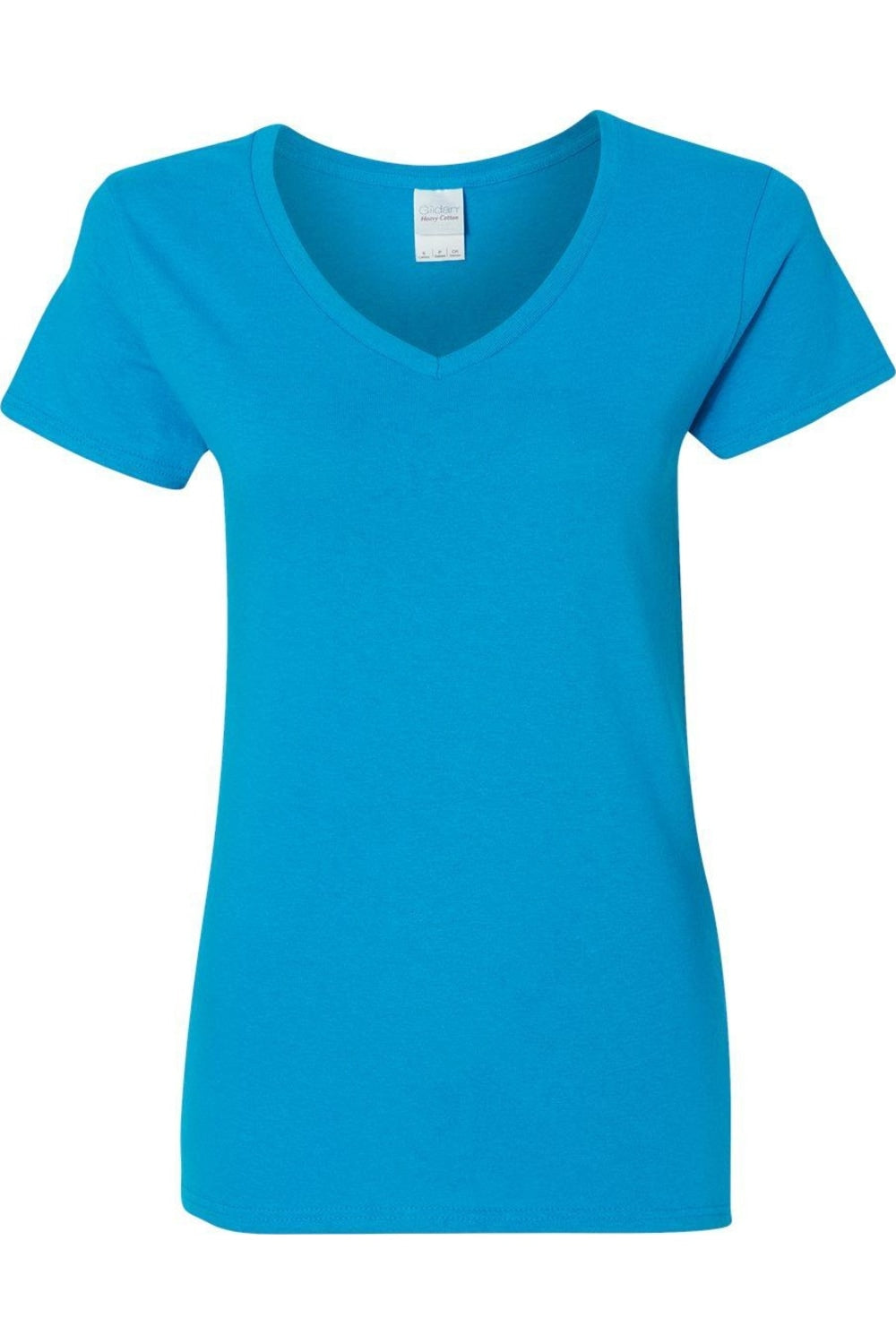 

Футболка женская Gildan Heavy Cotton с V-образным вырезом, цвет sapphire