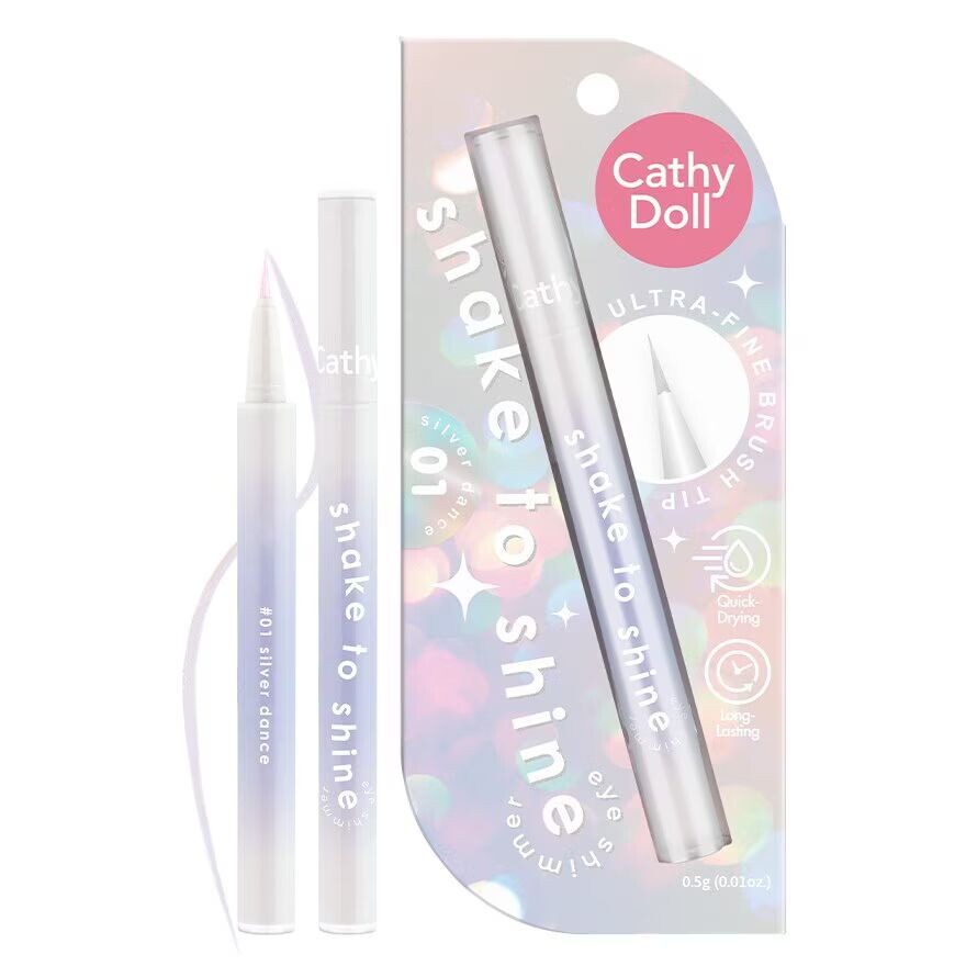 

Cathy Doll Shake To Shine Eye Shimmer 0,5г. 01 Серебряный танец, Silver Dance