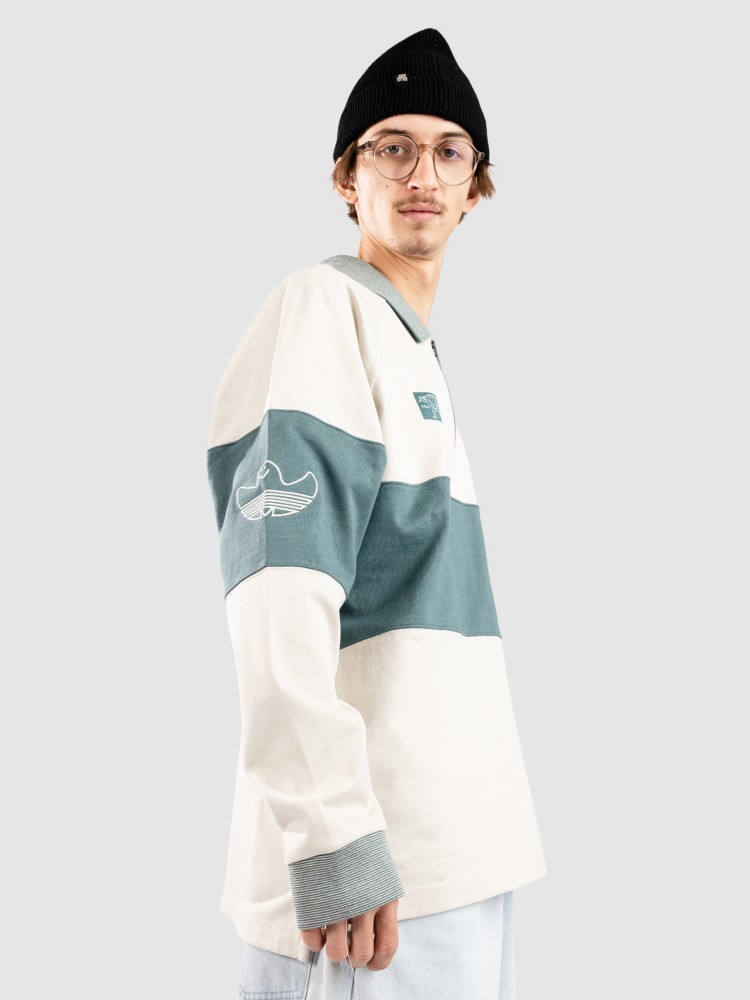 Лонгслив adidas Skateboarding Shmoo H Rugby Longsleeve, alumin/prvime — фото 3