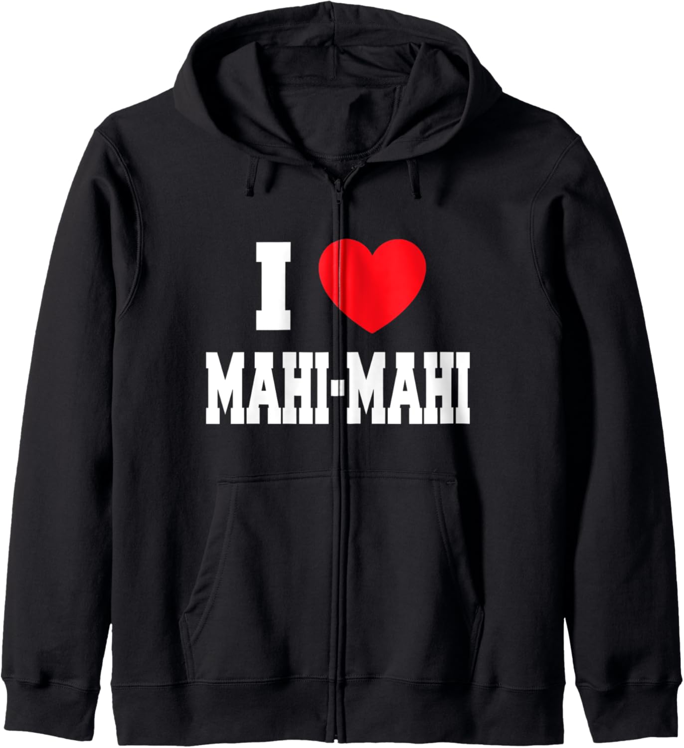 

Толстовка на молнии I Love Mahi-mahi, черная My Heart