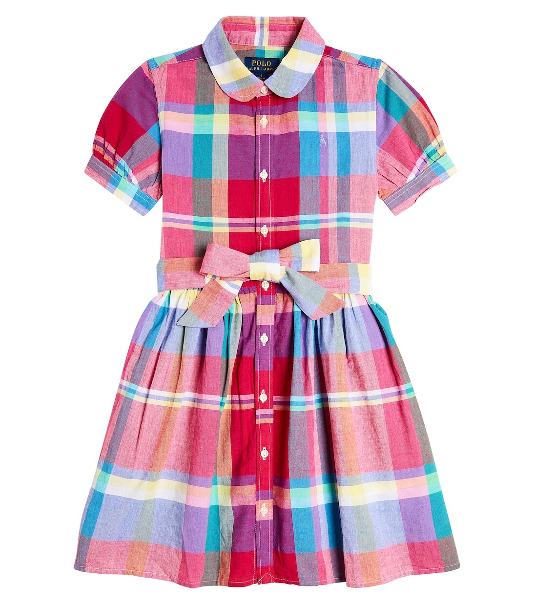 

Платье-рубашка в клетку из хлопка Polo Ralph Lauren, мультиколор