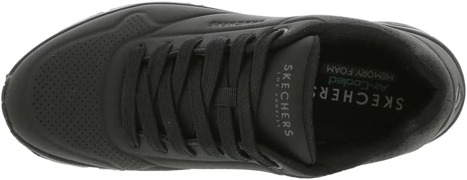 Кроссовки Skechers Herren UNO Stand On Air, Black Durabuck Black Trim — фото 3