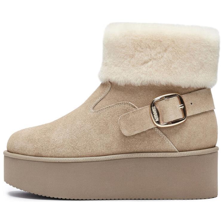Staccato Снежные пики теплые короткие зимние сапоги женские коричневые - слоновая кость серый, цвет Elephant Beige Gray