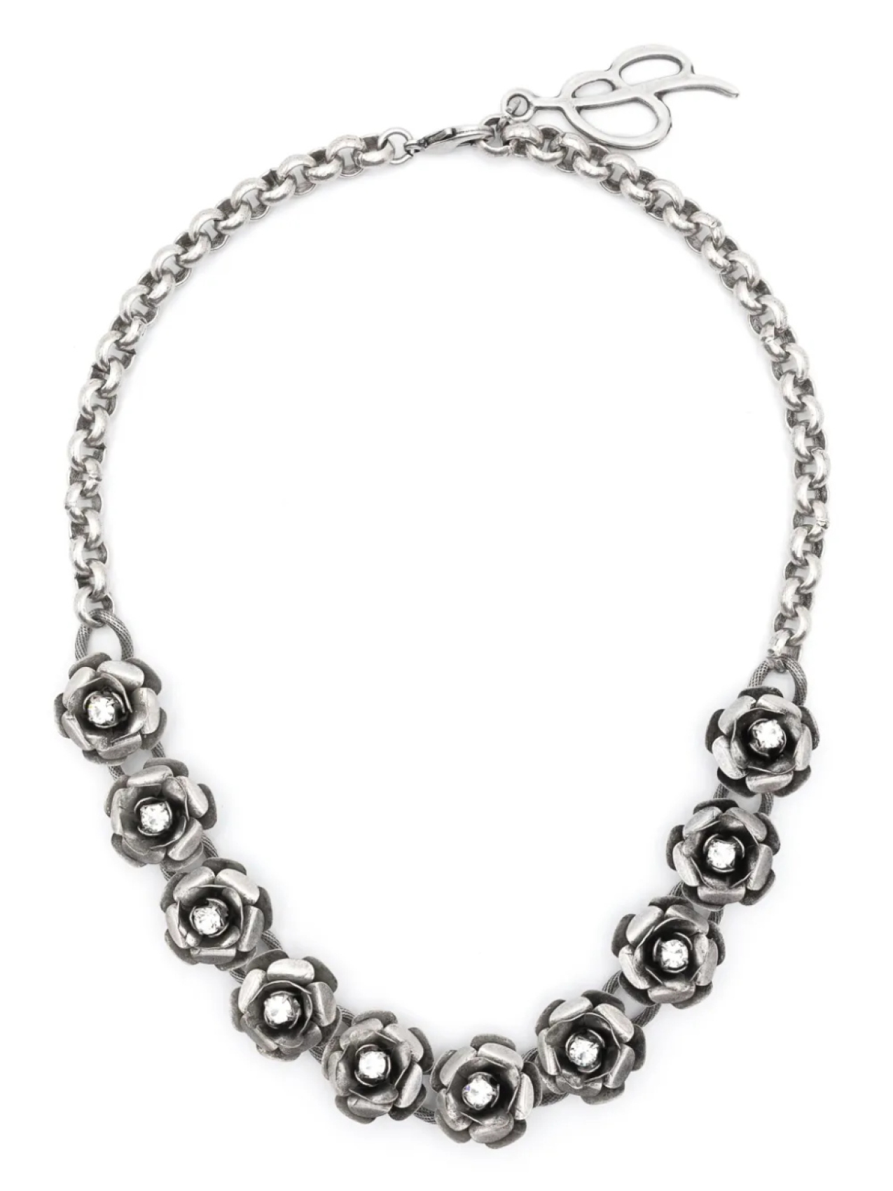 

Blumarine кольцо с кристаллами, серебряный