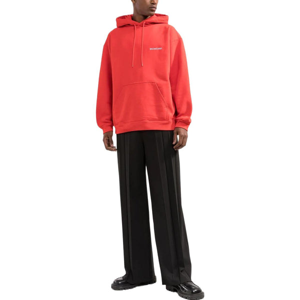 Толстовка back logo hoodie regular fit 'bright red' Balenciaga, красный — фото 2