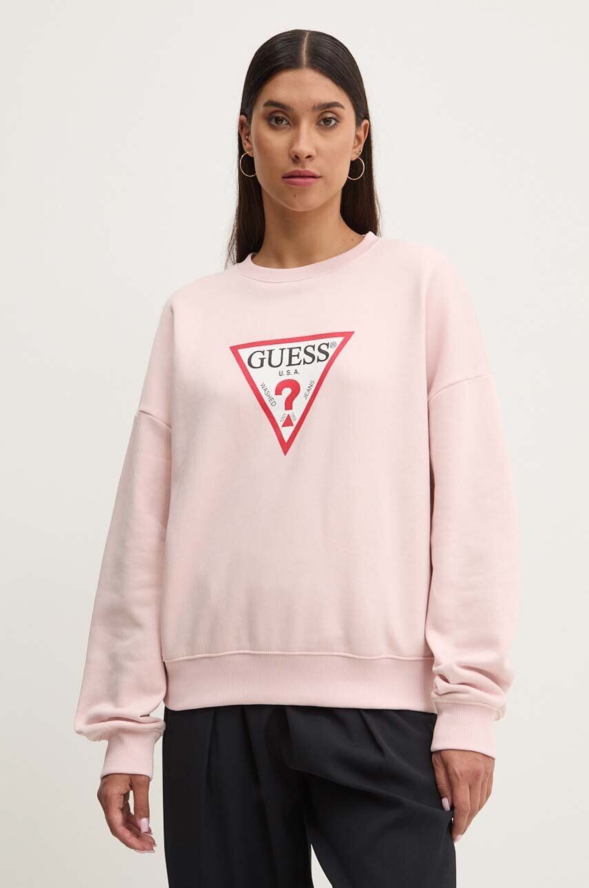 

Толстовка Guess Jeans, розовый