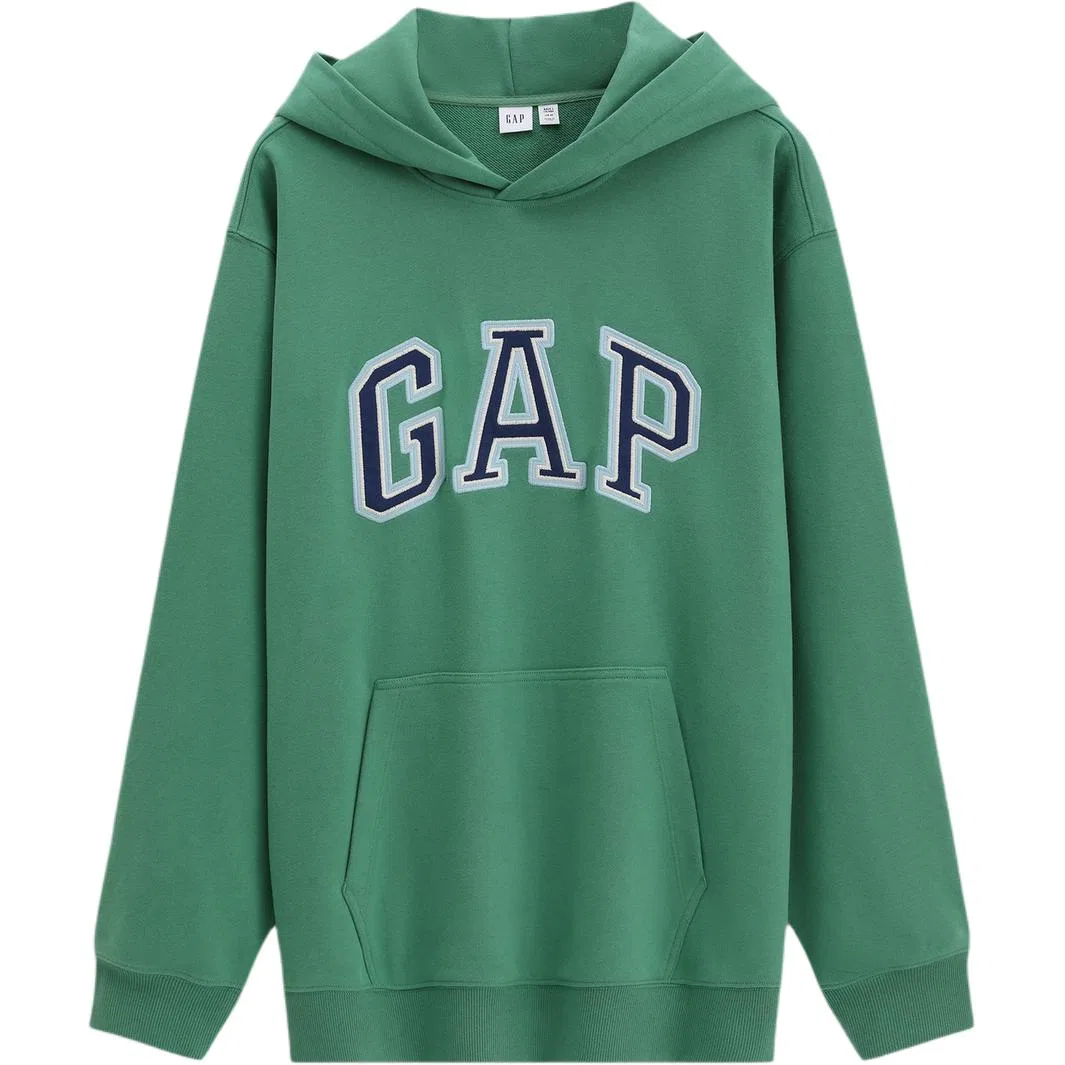 Свитшот с капюшоном GAP изумрудно-зеленый