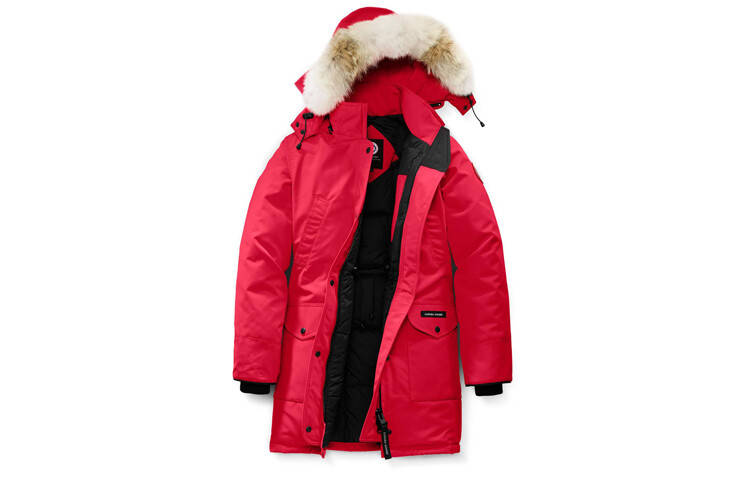 

Женский пуховик Canada Goose, красный
