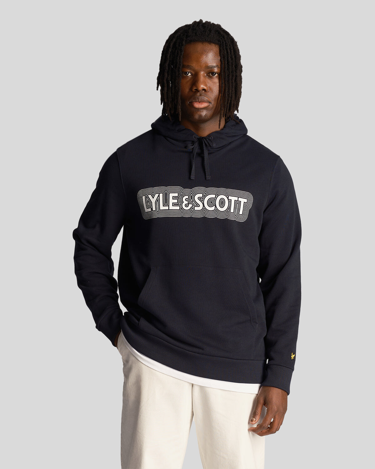 

Худи с вибропринтом Lyle & Scott, синий
