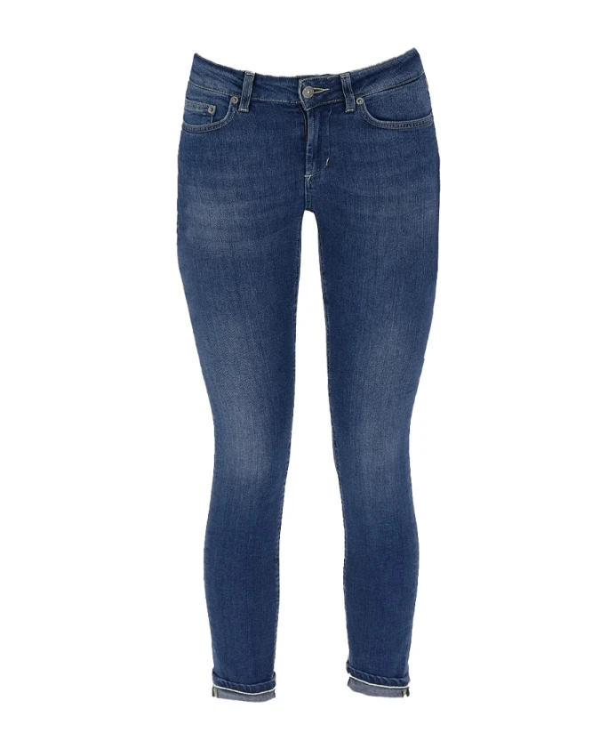 

Узкие хлопковые джинсы Dondup, синий