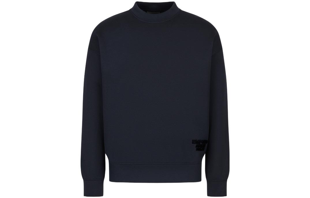 Emporio Armani Мужская толстовка темно-синего цвета — фото 3