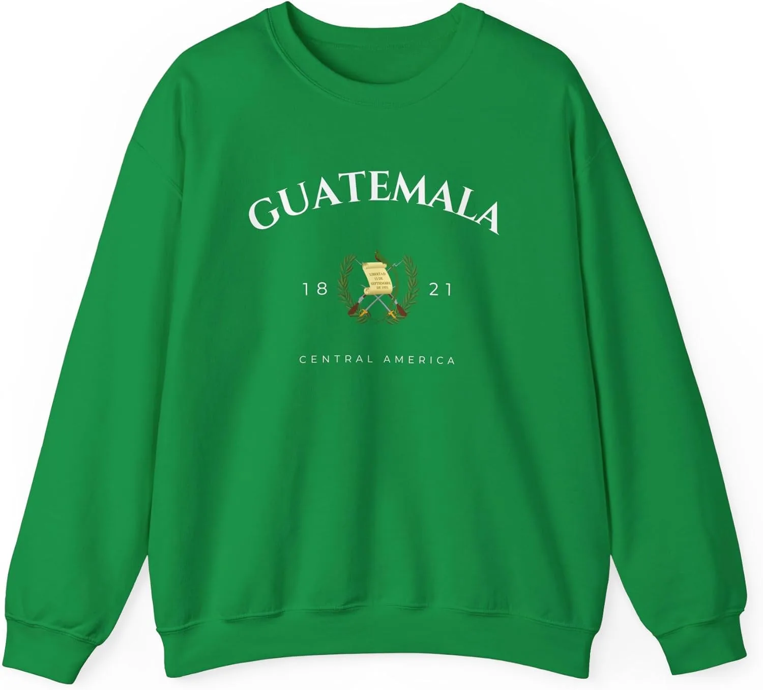 Толстовка Guatemala Central America Unisex Heavy Blend с гербом Гватемалы GENERIC, зеленый