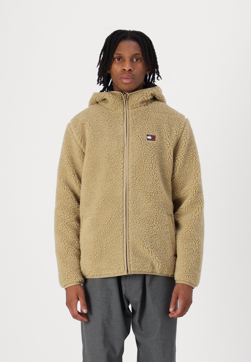 

Флисовая куртка BADGE ZIP TRU UNISEX Tommy Jeans, бежевый