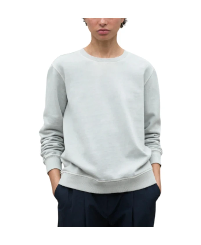 

Хлопковая толстовка с ребристой отделкой Ecoalf, серый