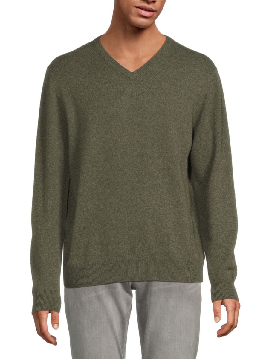 

Кашемировый свитер с V-образным вырезом Magaschoni, цвет Grassland