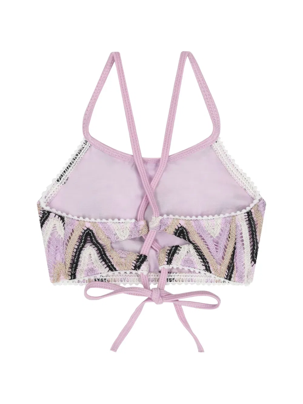 Бикини с зигзагообразным галстуком Nessi Byrd Kids, розовый — фото 4