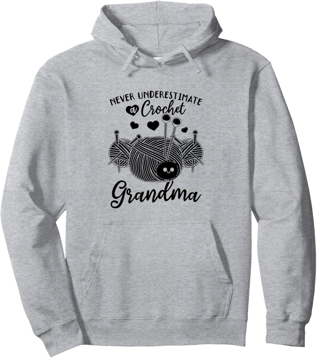 

Вязаная бабушка - Не стоит недооценивать вязаную бабушку! Худи Crochet Grandma Crocheting Grandma, серый