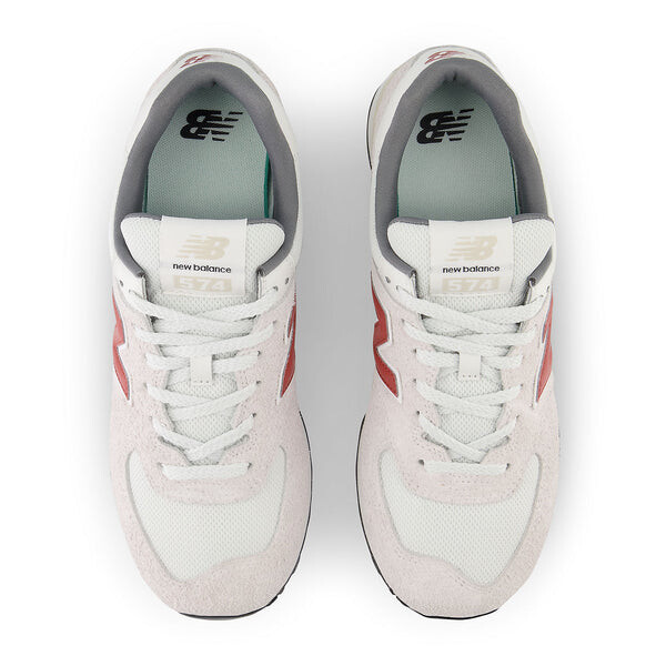 Кроссовки 574 New Balance, белый — фото 4