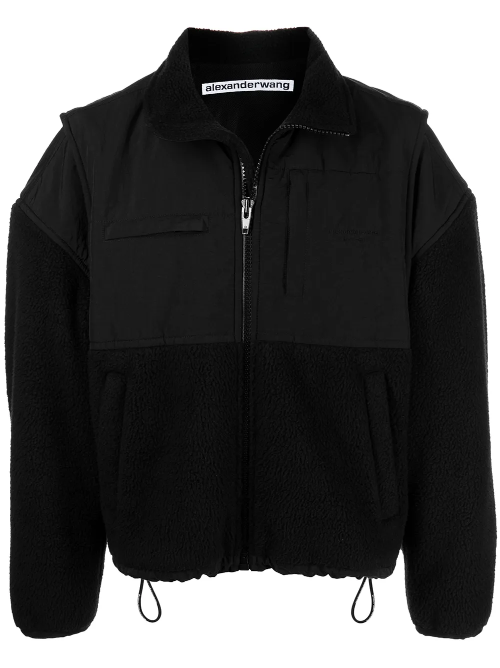

Флисовая куртка оверсайз на молнии Alexander Wang, черный