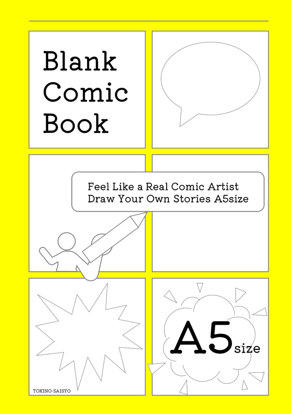 

Blank Comic Book Feel Like a Real Comic Artist - Draw Your Own Stories A5size