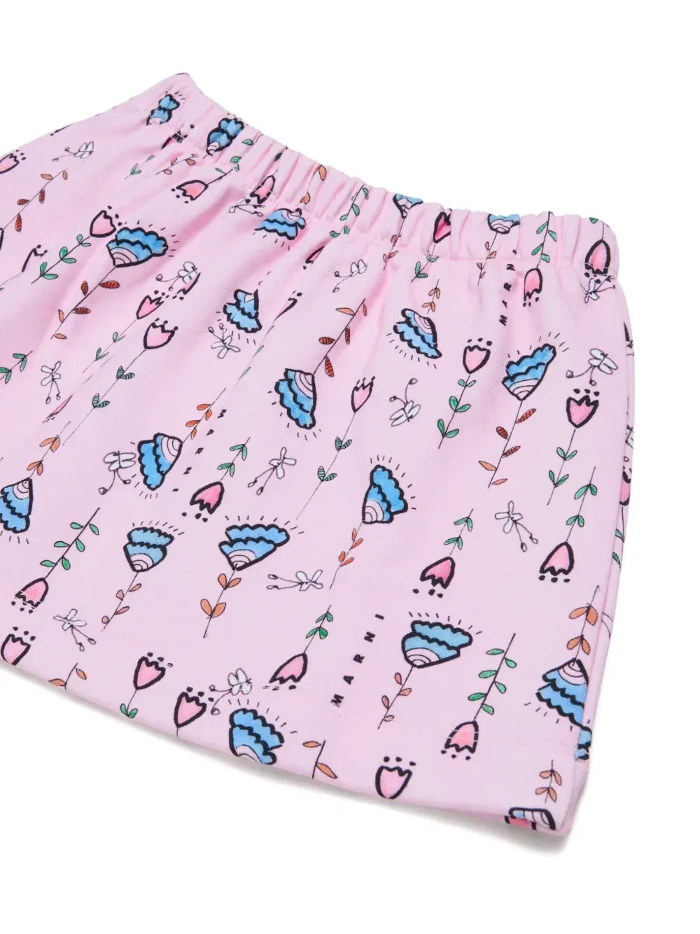 Юбка с цветочным принтом Marni Kids, розовый — фото 3