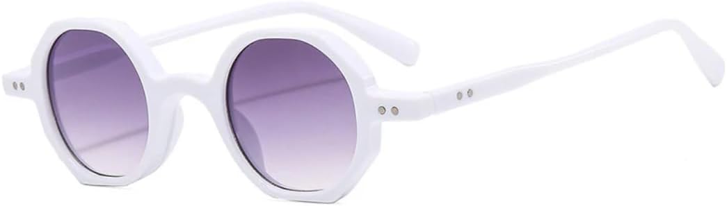 

Солнцезащитные очки с защитой от УФ-излучения UV400 | Маленькие круглые панк-заклепки | для женщин и мужчин, для занятий спортом на открытом воздухе и вождения DSVIGF, White Gradient Grey