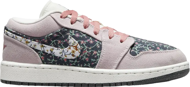 

Кроссовки Air Jordan 1 Low SE GS 'Floral', фиолетовый