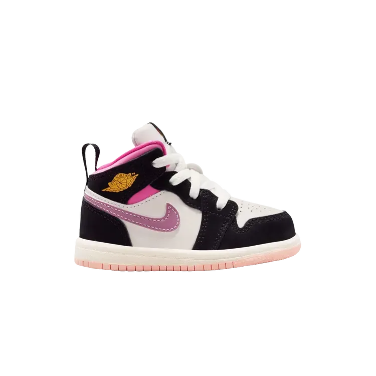 Air Jordan 1 Mid TD 'Black University Gold Pinksicle'