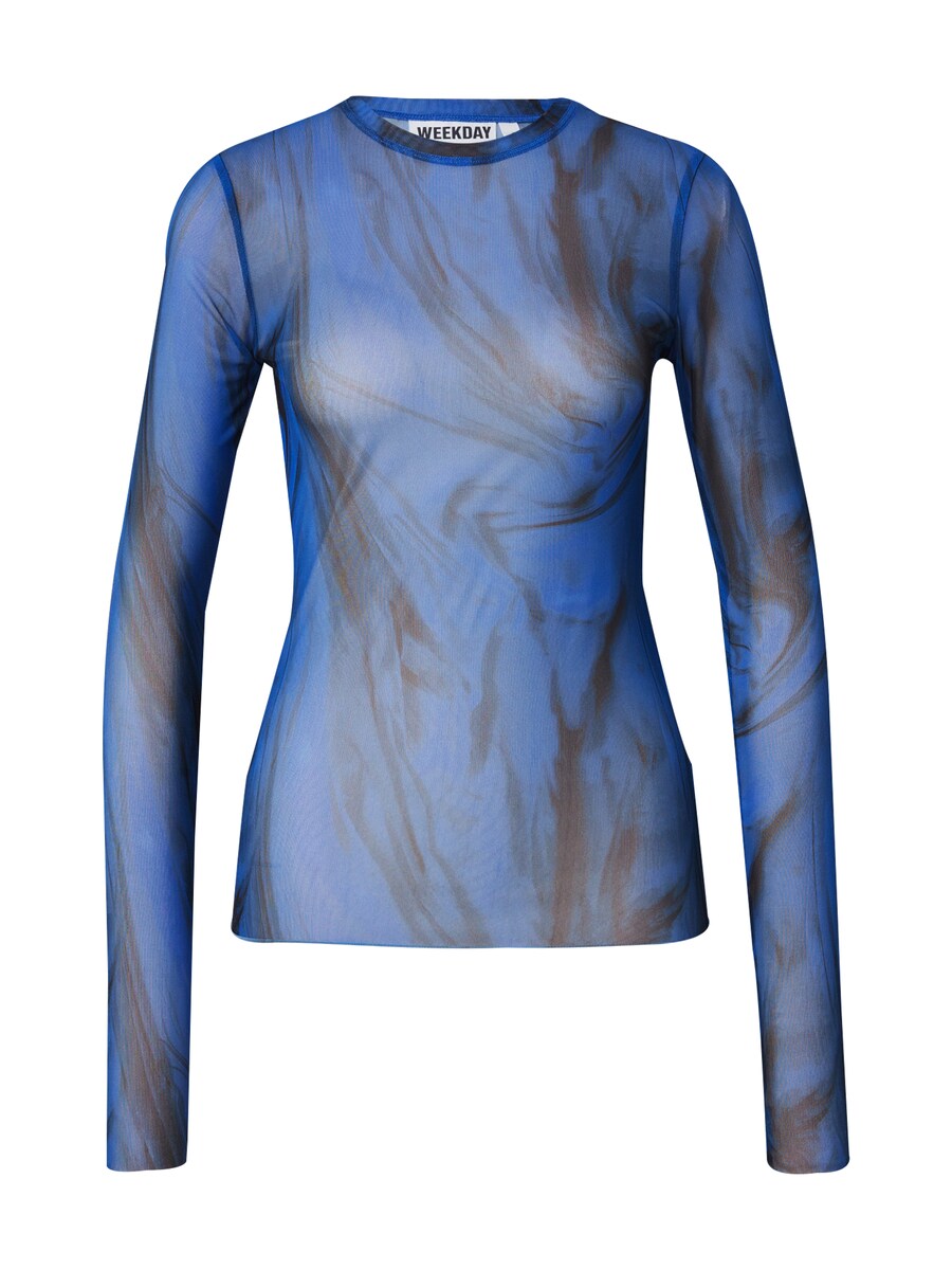 

Лонгслив WEEKDAY Shirt Nico, синий
