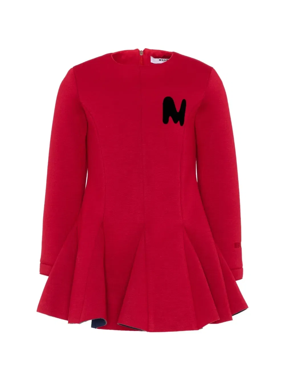 Платье с нашивкой-логотипом Msgm Kids, красный